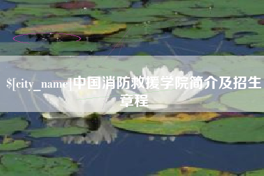 台州中国消防救援学院简介及招生章程