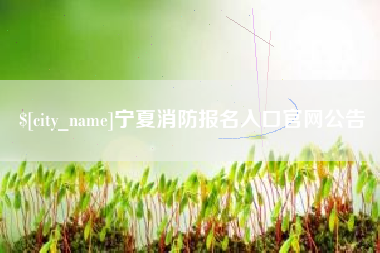 台州宁夏消防报名入口官网公告