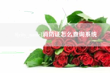 台州消防证怎么查询系统