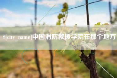 台州中国消防救援学院在那个地方