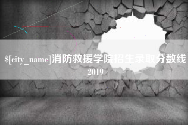 台州消防救援学院招生录取分数线2019