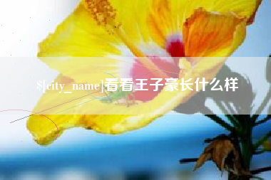 台州看看王子豪长什么样