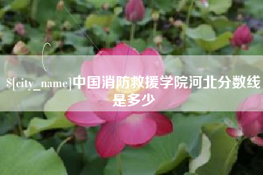 台州中国消防救援学院河北分数线是多少