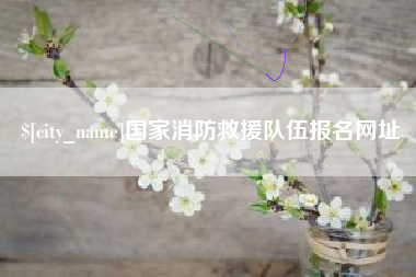 台州国家消防救援队伍报名网址