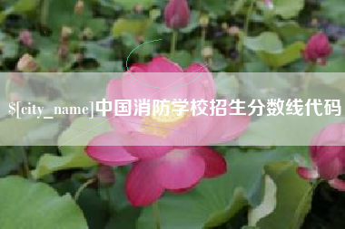 台州中国消防学校招生分数线代码