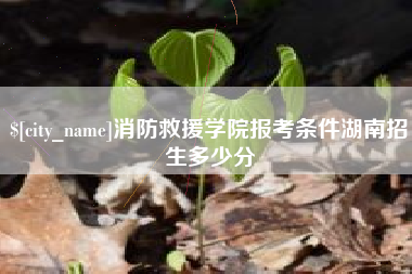 台州消防救援学院报考条件湖南招生多少分