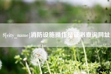 台州消防设施操作员证书查询网址