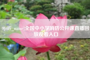 台州全国中小学消防公开课直播回放观看入口