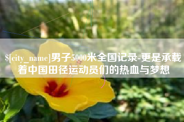 台州男子5000米全国记录-更是承载着中国田径运动员们的热血与梦想