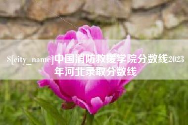 台州中国消防救援学院分数线2023年河北录取分数线