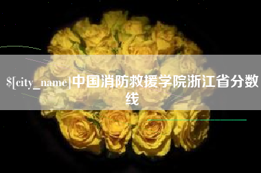 台州中国消防救援学院浙江省分数线