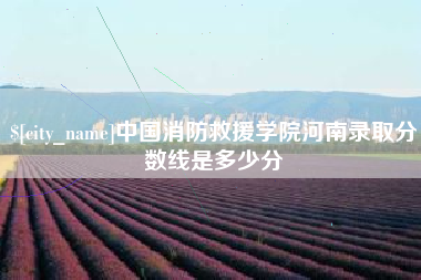 台州中国消防救援学院河南录取分数线是多少分