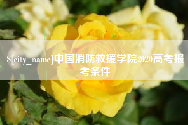 台州中国消防救援学院2020高考报考条件