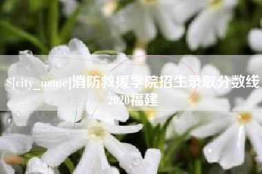 台州消防救援学院招生录取分数线2020福建