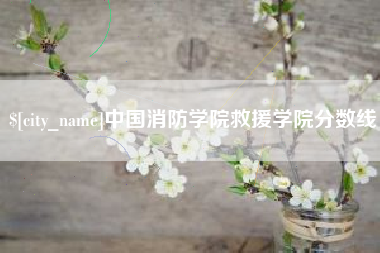 台州中国消防学院救援学院分数线
